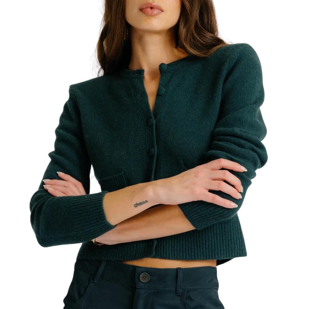 NEW SABLYN emilia shoulder pad cardigan in sacramento
